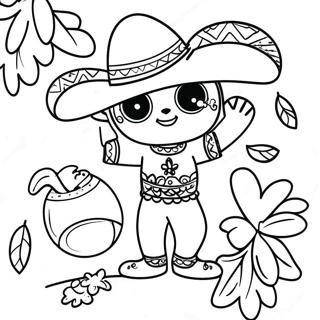 Page De Coloriage Fiesta Coloree De Cinco De Mayo 90891-30798