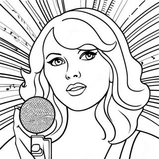 Page De Coloriage Taylor Swift Tenant Un Micro 90943-30838