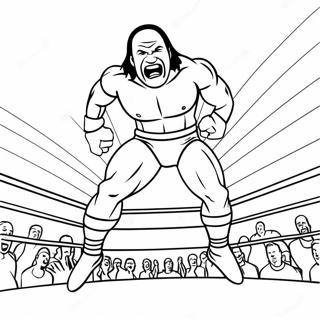 Page De Coloriage Dun Lutteur Wwe Sautant Sur Un Adversaire 91122-30979