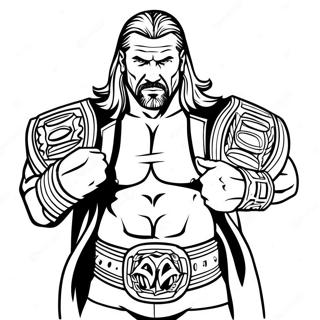 Page De Coloriage De Triple H Tenant Deux Ceintures 91124-31053