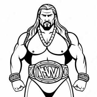 Page De Coloriage De Triple H Tenant Deux Ceintures 91124-31055
