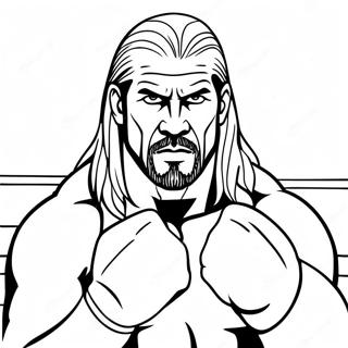 Page De Coloriage De Triple H Dans Le Ring 91125-30992
