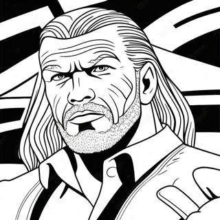 Page De Coloriage De Triple H Dans Le Ring 91125-31059