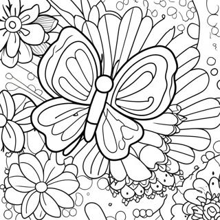 Page A Colorier De Fleur Et Papillon 91225-31124