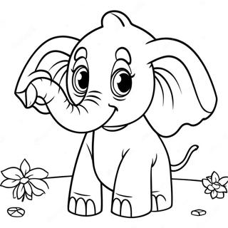 Page De Coloriage De Fete Delephant Ivre Mignon 91405-31265