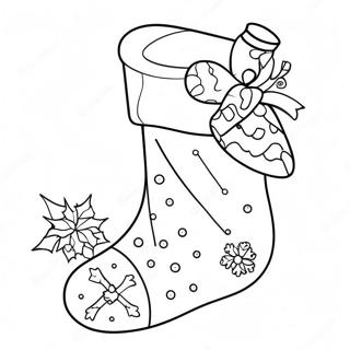 Chaussette De Noël Pages À Colorier