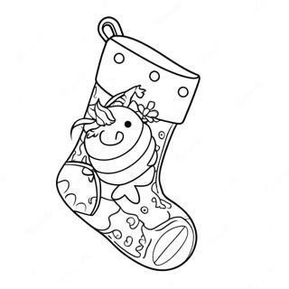 Page De Coloriage De Chaussette De Noel Festive 91431-31285