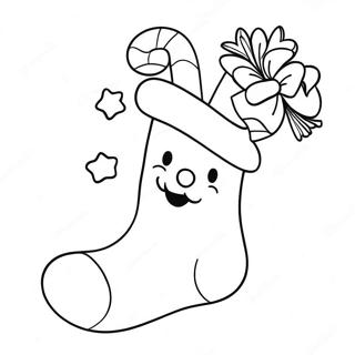 Page De Coloriage De Chaussette De Noel Festive 91431-31286