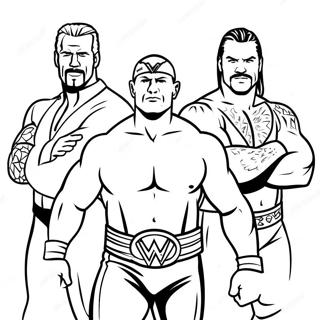 Page De Coloriage Des Superstars Wwe En Action 91532-31366