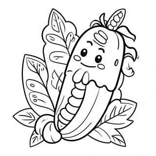 Page De Coloriage De Mais Mignon Sur Lepi 91558-31385