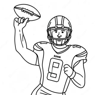 Page De Coloriage De Josh Allen Lancant Un Football 91583-31406