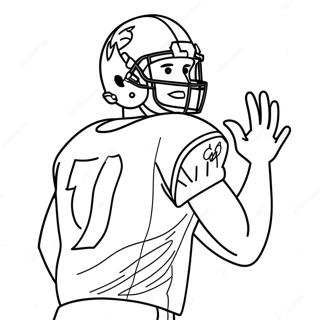 Page De Coloriage De Josh Allen Lancant Un Football 91583-31407