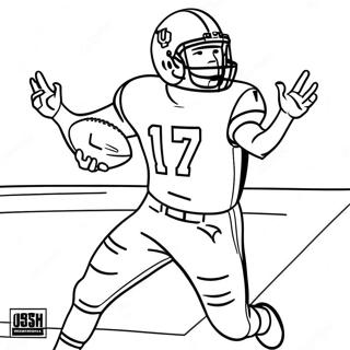 Page De Coloriage De Josh Allen Celebrant Un Touchdown 91585-31415