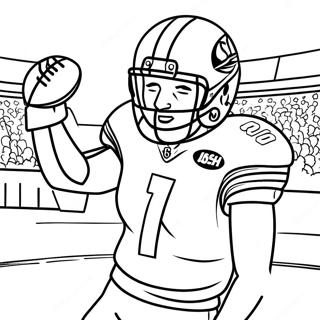 Page De Coloriage De Josh Allen Celebrant Un Touchdown 91585-31416