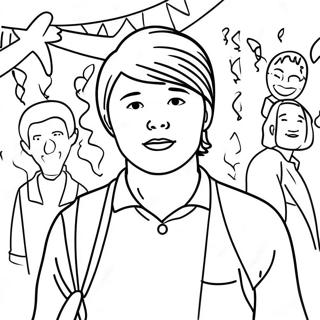 Page De Coloriage De Josh Allen Avec Des Fans 91586-31418