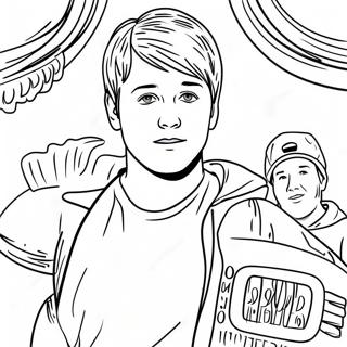 Page De Coloriage De Josh Allen Avec Des Fans 91586-31419