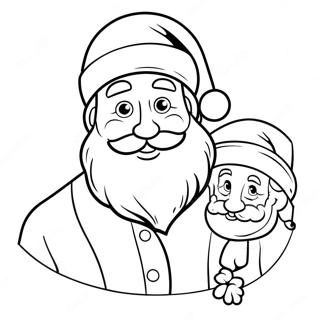 Page De Coloriage Du Charmant Pere Noel Vintage 91685-31485