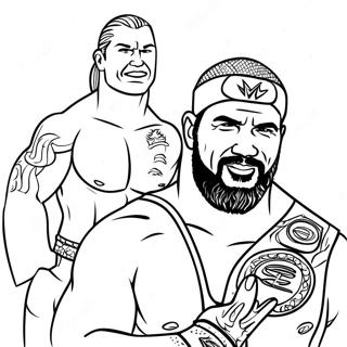 Page De Coloriage Des Superstars Wwe En Action 91837-31606