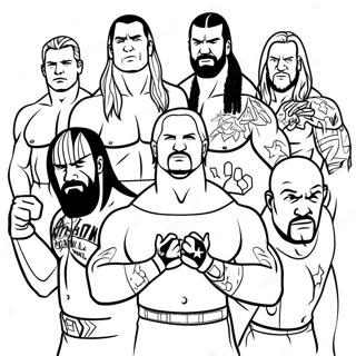 Page De Coloriage Des Superstars Wwe En Action 91837-31607
