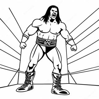 Page De Coloriage Dune Entree Dynamique De Lutteur Wwe 91839-31613