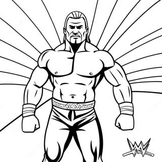 Page De Coloriage Dune Entree Dynamique De Lutteur Wwe 91839-31616