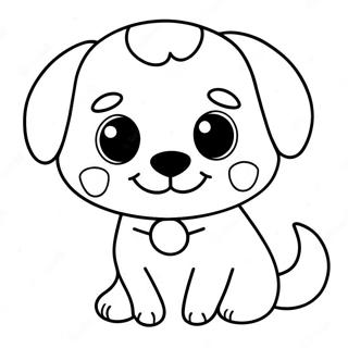 Page De Coloriage De Chien Kawaii 91913-31663