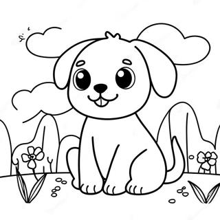 Page De Coloriage De Chien Kawaii 91913-31664