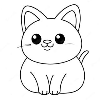 Page De Coloriage Chat Squishy Adorable 92018-31751