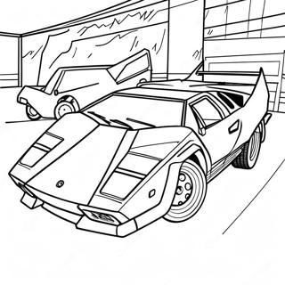 Page A Colorier De Lamborghini Countach Classique 9207-1815