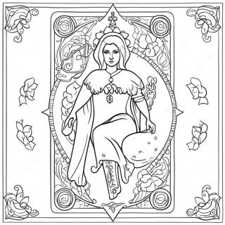 Page De Coloriage Du Jeu De Tarot Mystique 92119-31827