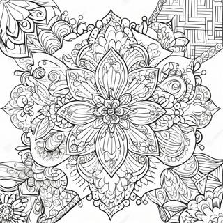 Page De Coloriage De Motifs De Rangoli Complexes 92169-31865