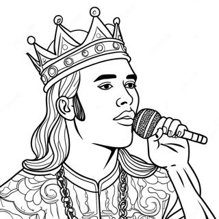 Page De Coloriage King Von Avec Un Microphone 92403 32049