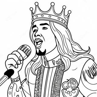 Page De Coloriage King Von Avec Un Microphone 92403 32052
