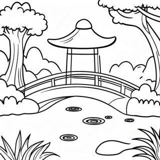 Page De Coloriage Jardin Japonais Traditionnel 92454-32085