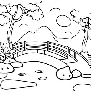 Page De Coloriage Jardin Japonais Traditionnel 92454-32086