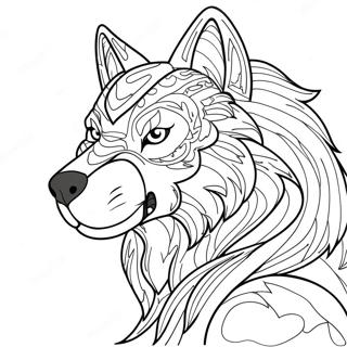 Page De Coloriage Loup Anime Feroce 92661-32252