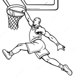 Page A Colorier Dair Jordan En Train De Dunker 9291 207