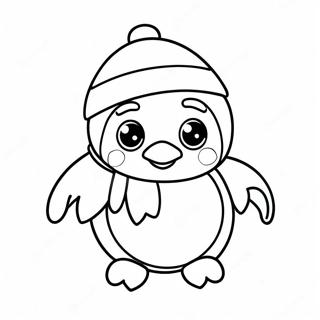 Page De Coloriage De Pingouin De Noel Adorable 92970 32495