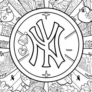 Page De Coloriage Du Logo Des Yankees 92992-32503