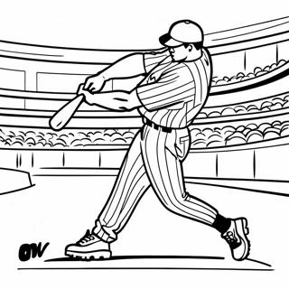 Page De Coloriage Dun Joueur Des Yankees Frappant Un Home Run 92993-32505