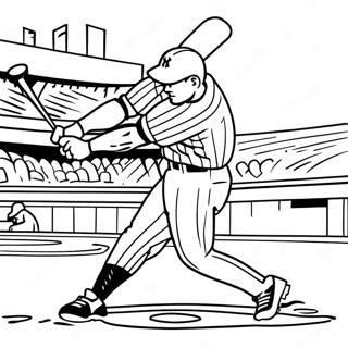 Page De Coloriage Dun Joueur Des Yankees Frappant Un Home Run 92993-32506