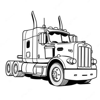 Camion Semi Peterbilt Pages À Colorier