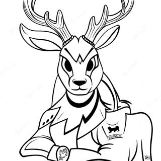 Page De Coloriage De La Mascotte Des Milwaukee Bucks 93122 32614