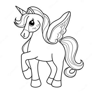 Page De Coloriage De Licorne Joyeuse 93225-32689