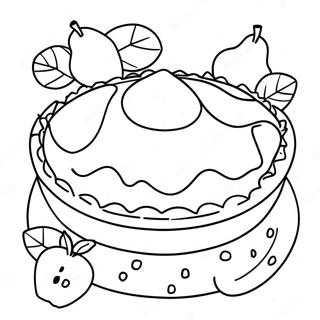 Page De Coloriage De Tarte Aux Fruits Delicieuse 93250-32705