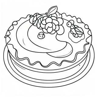 Page De Coloriage De Tarte Aux Fruits Delicieuse 93250-32706