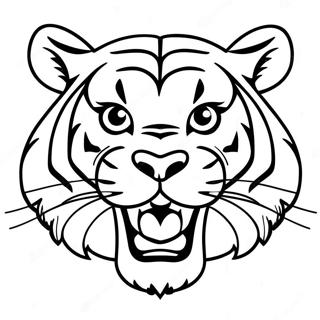 Page De Coloriage De La Mascotte Tigre Lsu 93302-32746
