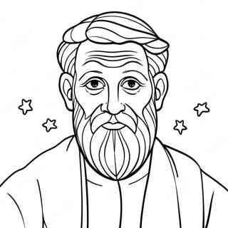 Page A Colorier Dabraham Avec Des Etoiles 93405-32827