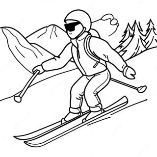 Ski Pages À Colorier