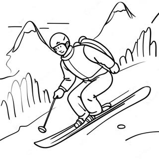 Page A Colorier De Laventure De Ski 93429-32843